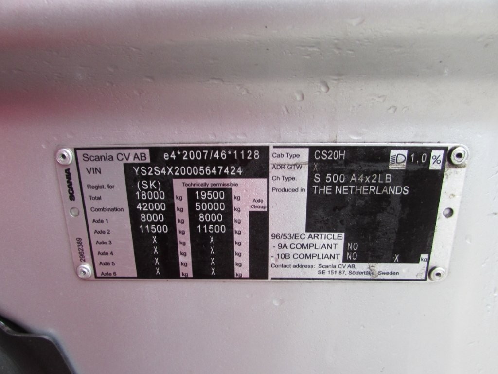 SCANIA S 500 - 8