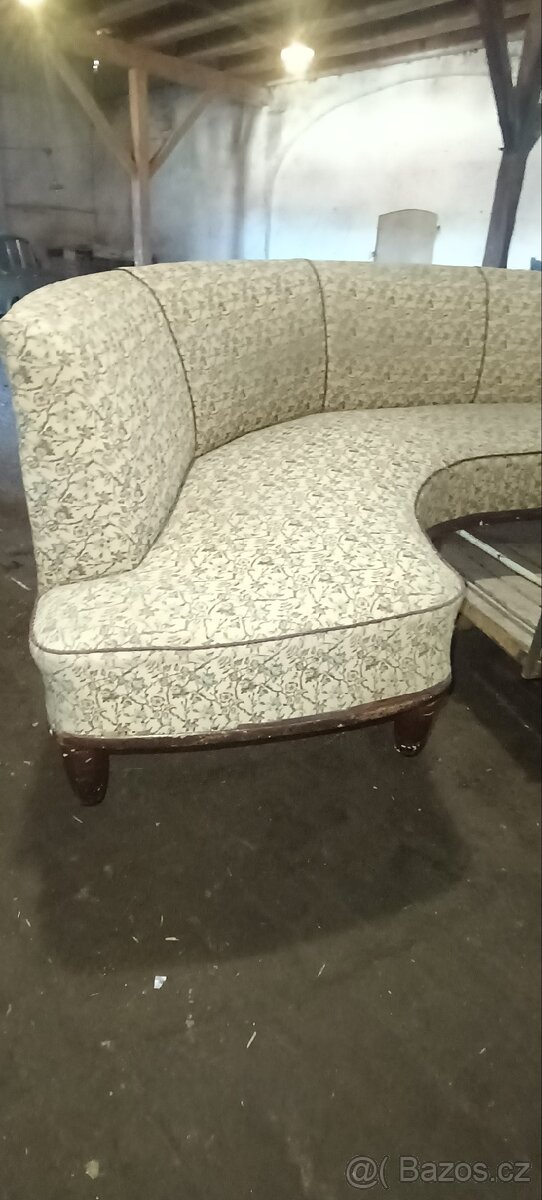 Jedinečná rohová čalouněná sedačka 30-50 léta - 8