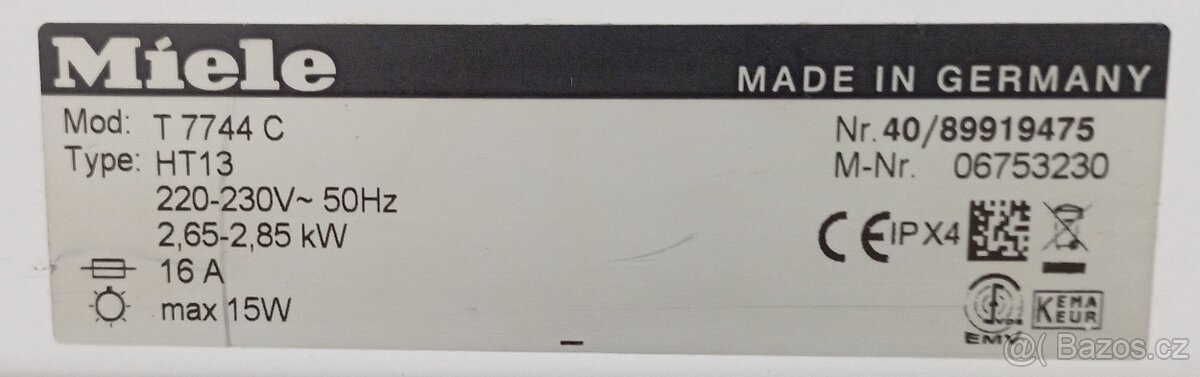 Kondenzační sušička prádla Miele - 8