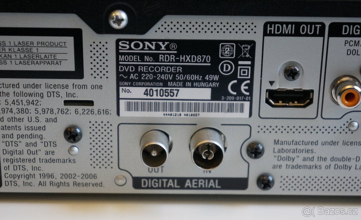 SONY RDR HXD 870 - 8