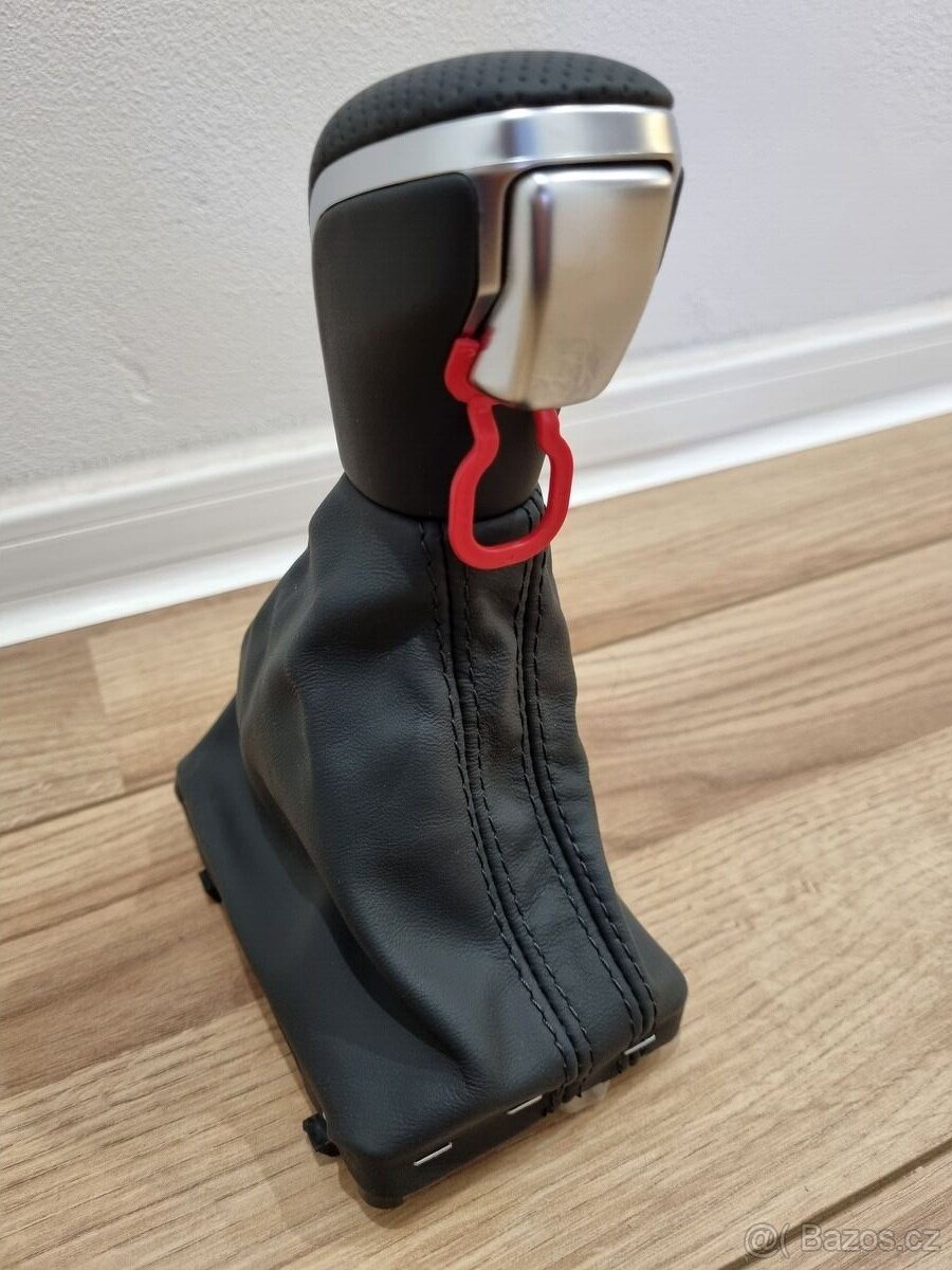 Kožená radici páka AUDI A6 A7 perforovaná / hladká koža - 8