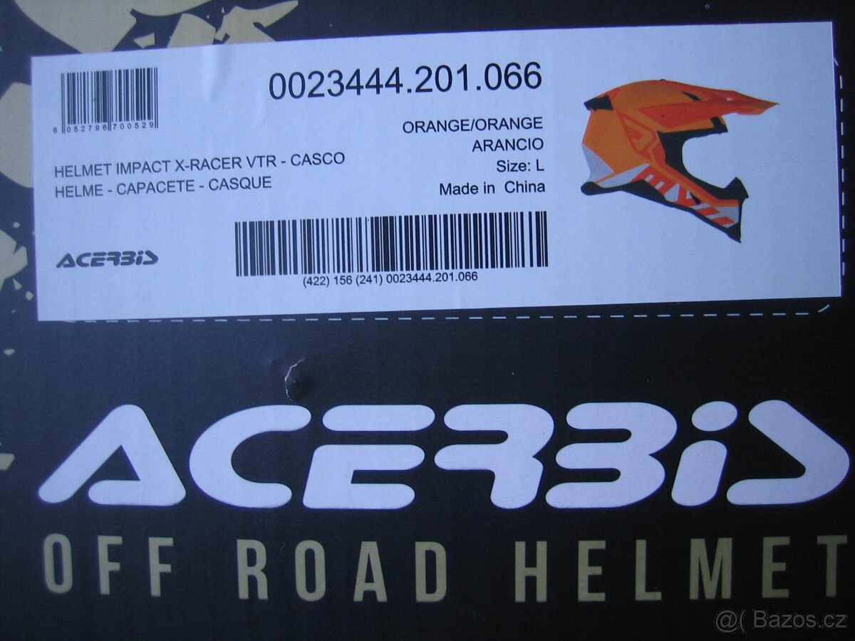 MX přilba zn. ACERBIS Impact X-Racer VTR, vel.L -- NOVÁ ---- - 8