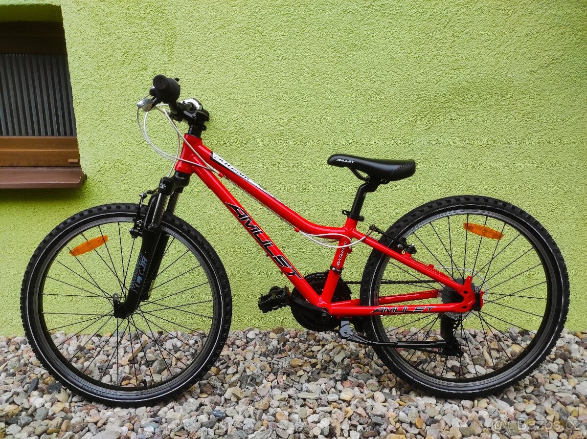 Značkové dětské kolo AMULET 24" (červená) - 8