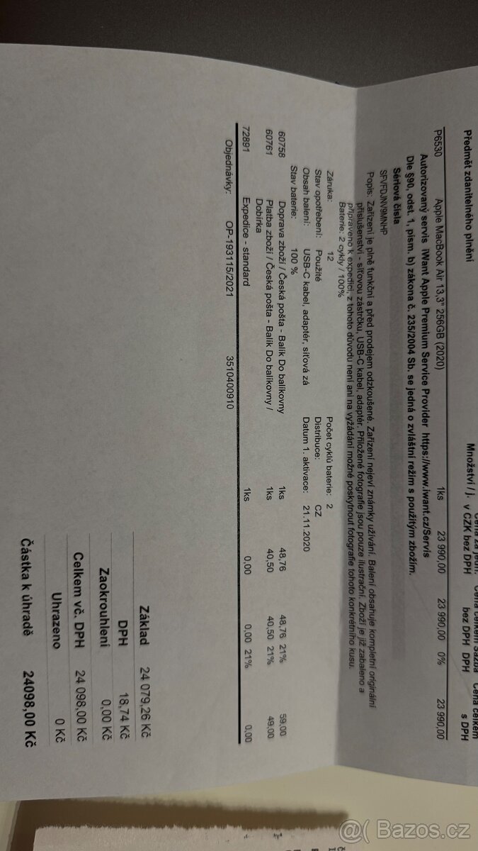 Macbook Air 2020 13,3palců - 8