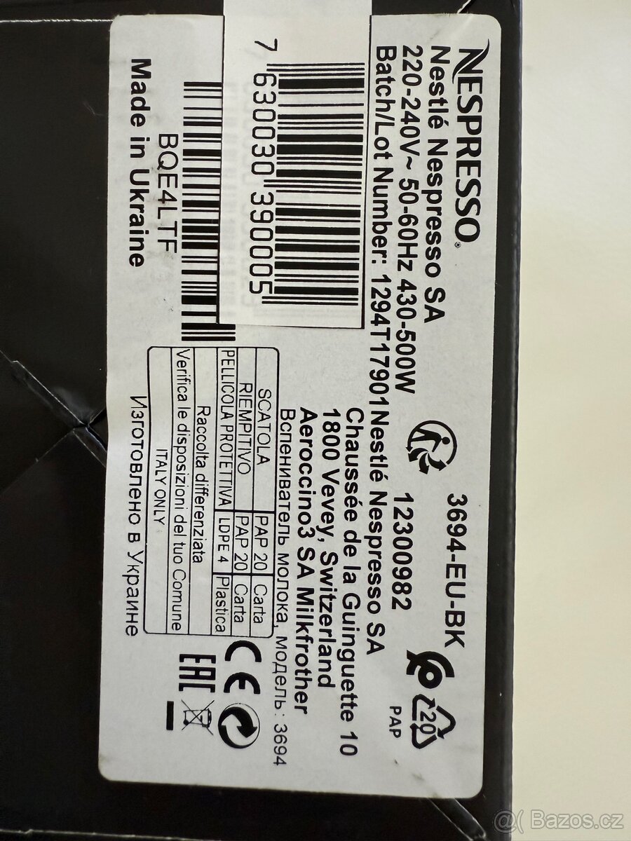 Nespresso Aeroccino 3 – nový, originálně zabalený - 8