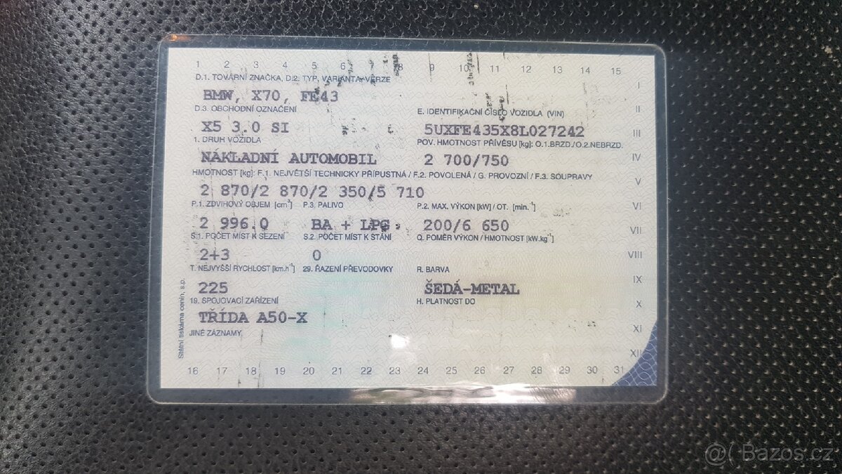 BMW X5 3.0 E70 BENZIN + LPG, 2008, TOP STAV. - 8