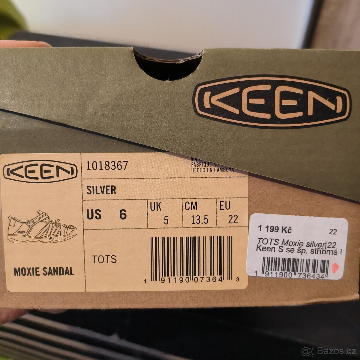 Keen detske sandalky Moxie stribrne vel. 22 - 8