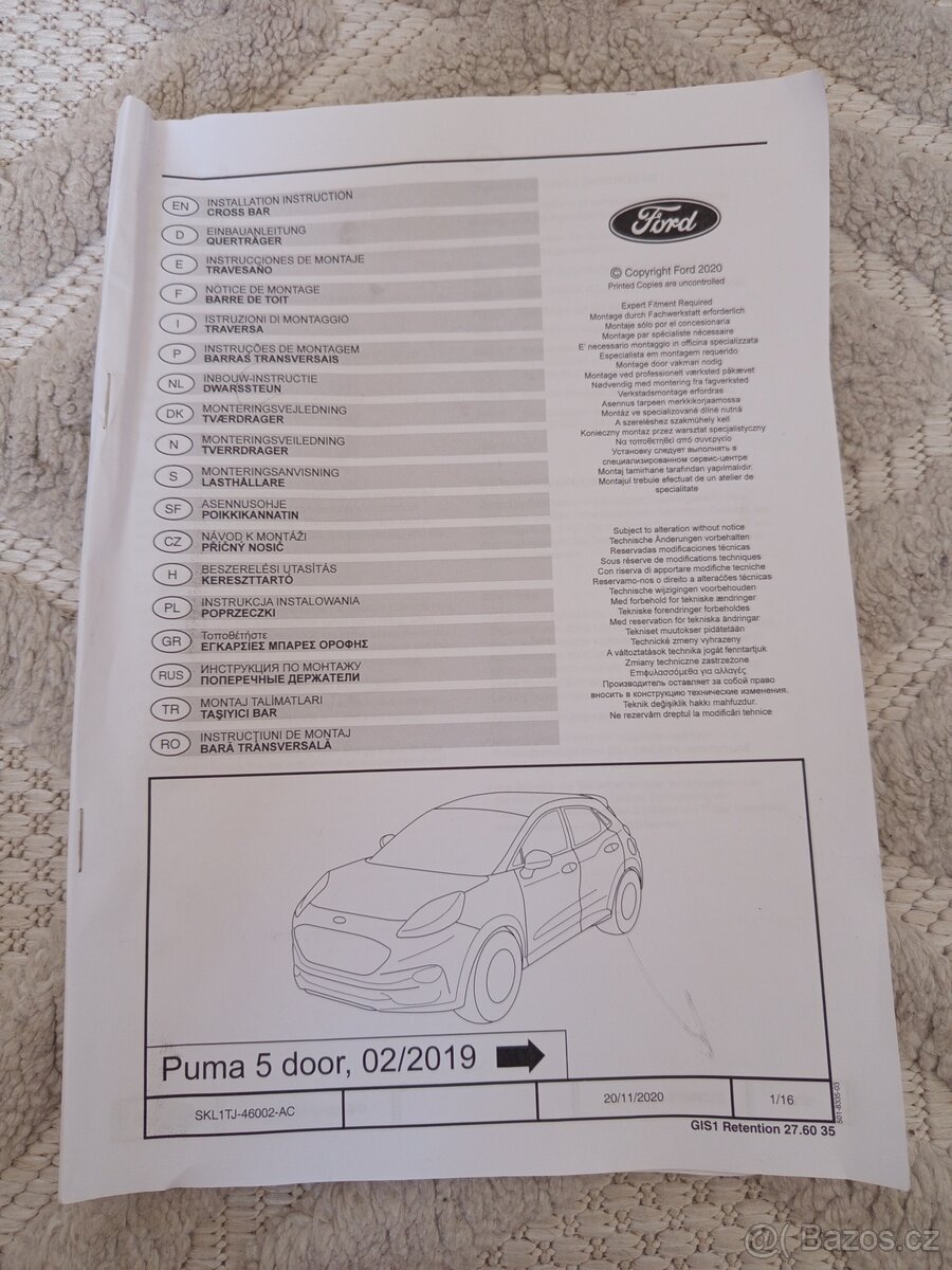 Střešní nosiče FORD PUMA - 8