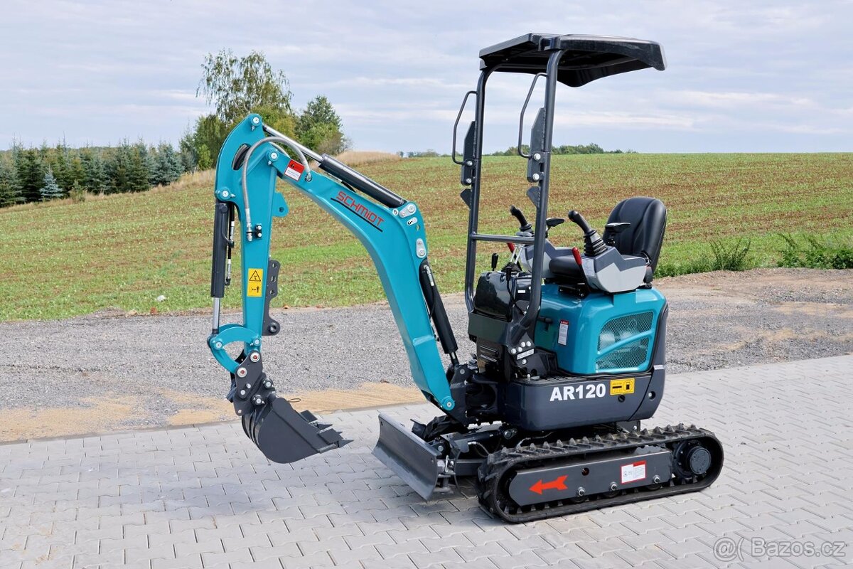 minirypadlo Schmidt AR 120, minibagr, bagr, motor kubota - 8