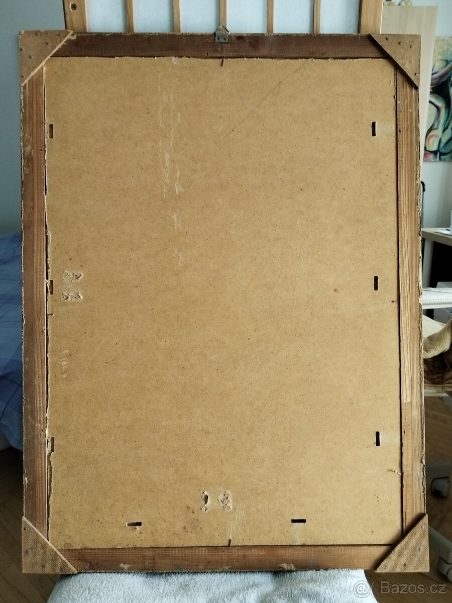 obraz NAHÁ DÍVKA, akt, olej, nesignováno - 8