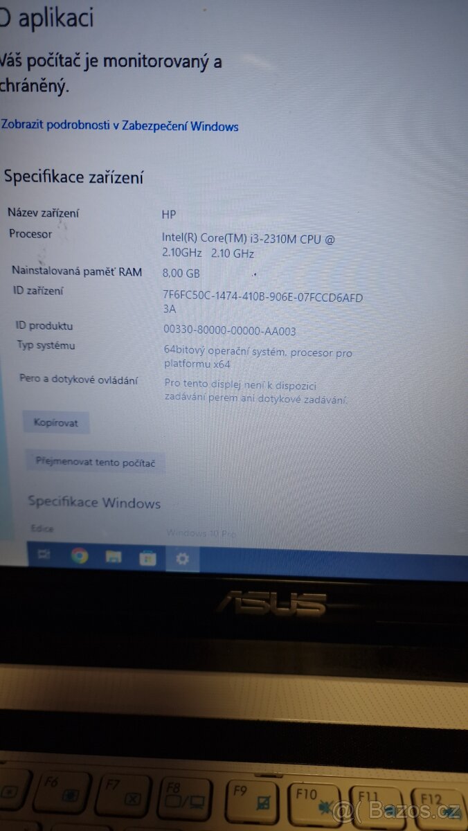 Notebook ASUS K53S 15,6" Procesor procesor: Intel® Core™ i - 8