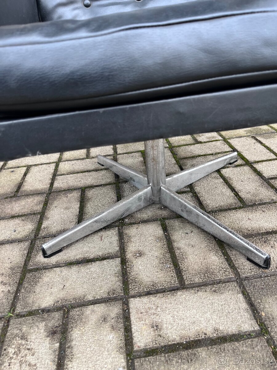 Koženkové křeslo Siesta 2 otočné ušák - 8