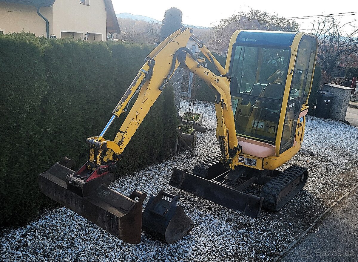 Minibagr Komatsu, rozšiřovací, rychloupínák, 2 lžíce, atd. - 8