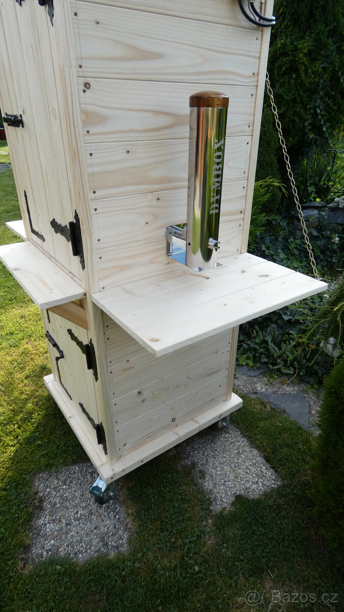 RETRO Elektrická dřevěná udírna s DYMBOXEM - 8