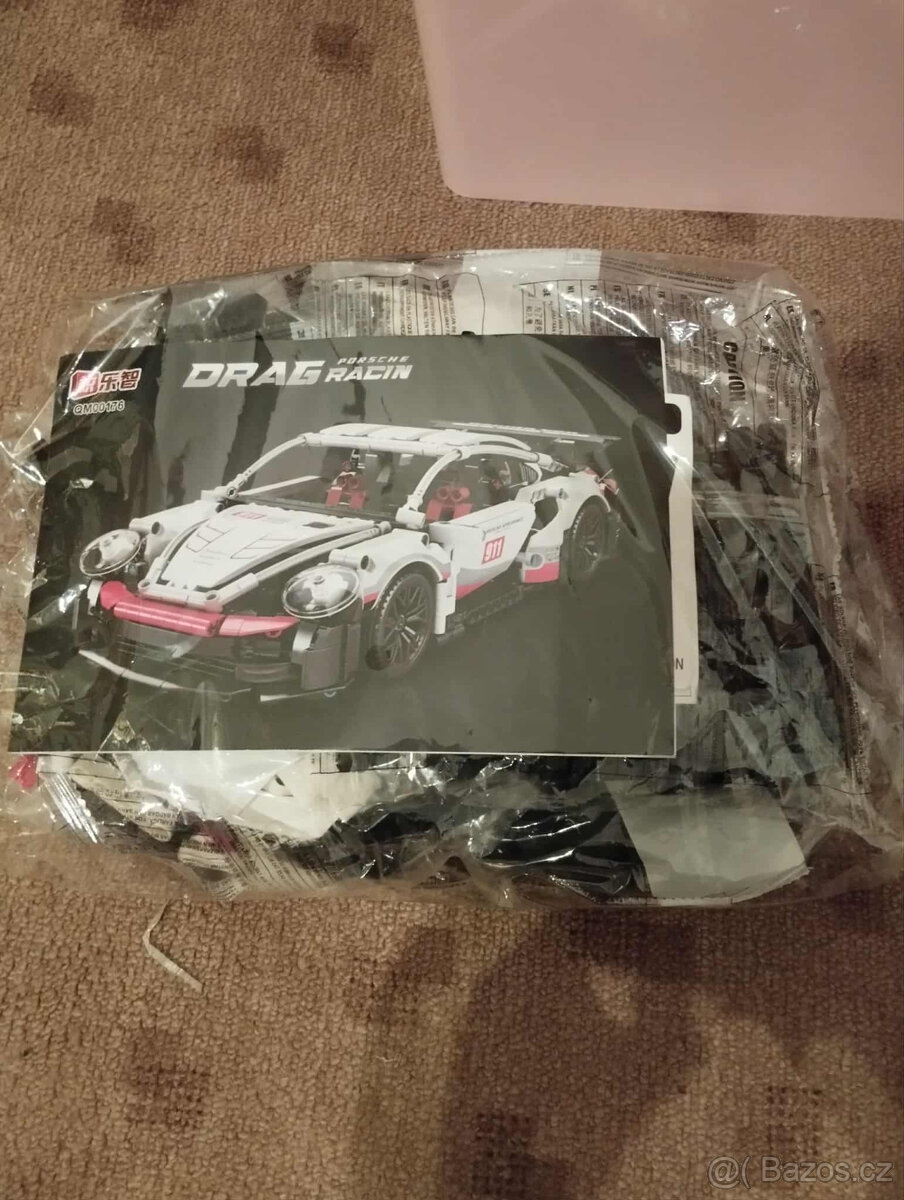 NOVÁ velká stavebnice Porshe 911 závodní auto 826 dílků délk - 8