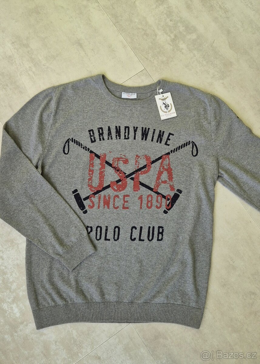 Šedý pánský svetr s nápisem - 8