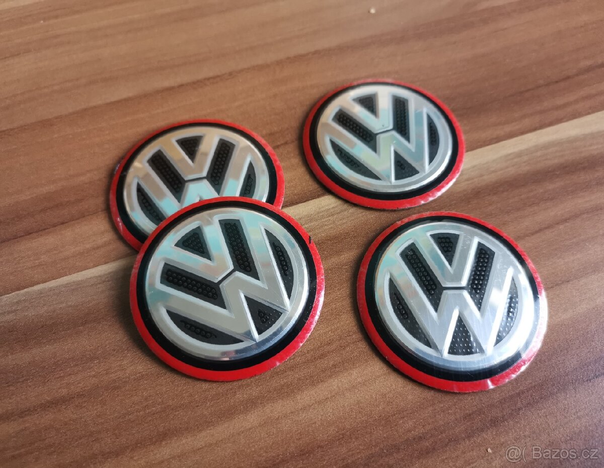 Středové samonalepovaci pokovené loga 56mm - 8