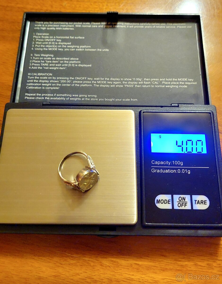 Retro stříbrný prsten - 8