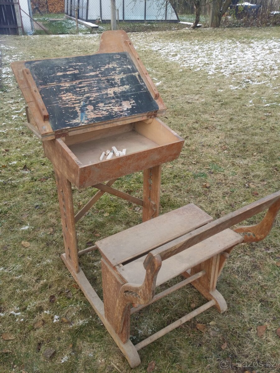 Historická školní lavice / Škamna - 8