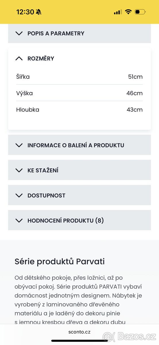 2x noční stolek Luca/Parvati - 8