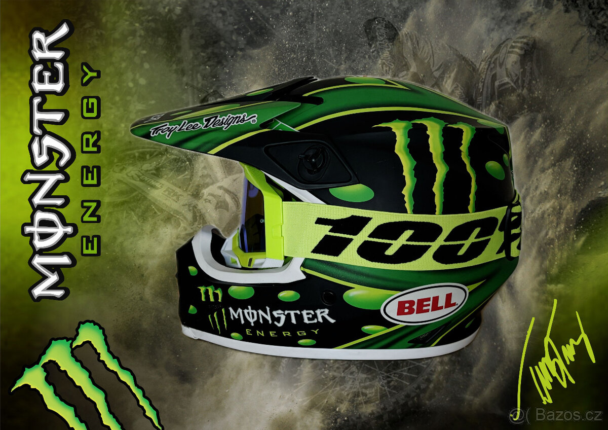 BELL MX-9 MIPS Showtime Replika Monster Svart/Grön - 8