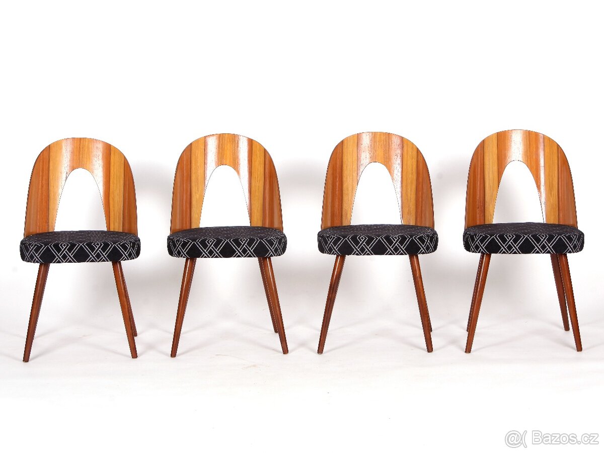 Designové retro židle po přečalounění, 4 ks - 8