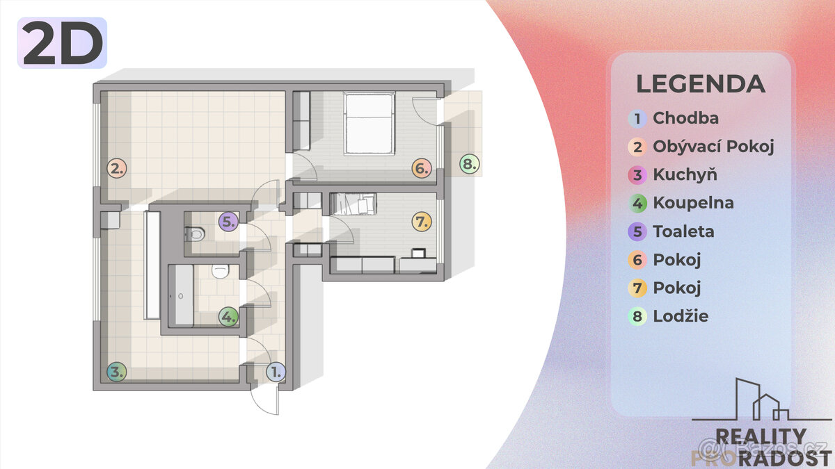Prodej bytu OV 3+1 68m2, ul. Skupova, Olomouc - Nové Sady - 8