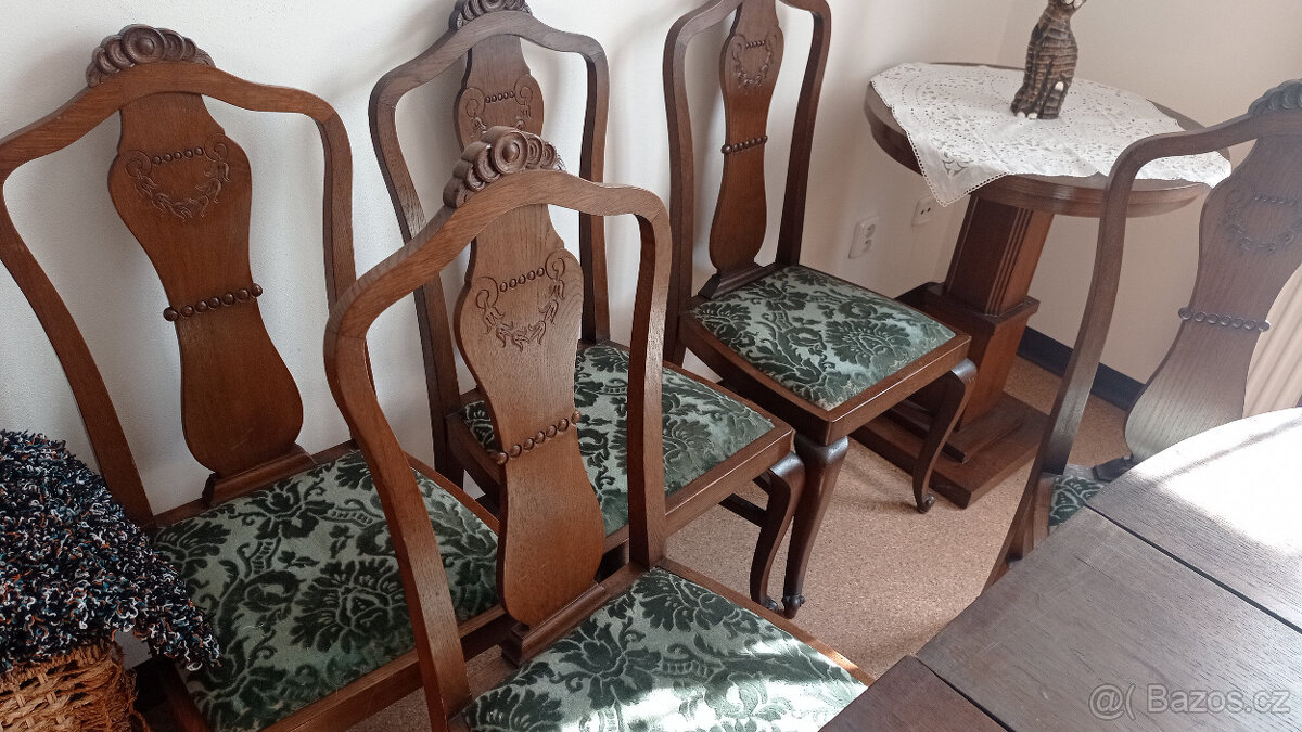 Starožitný stůl oválný - 8