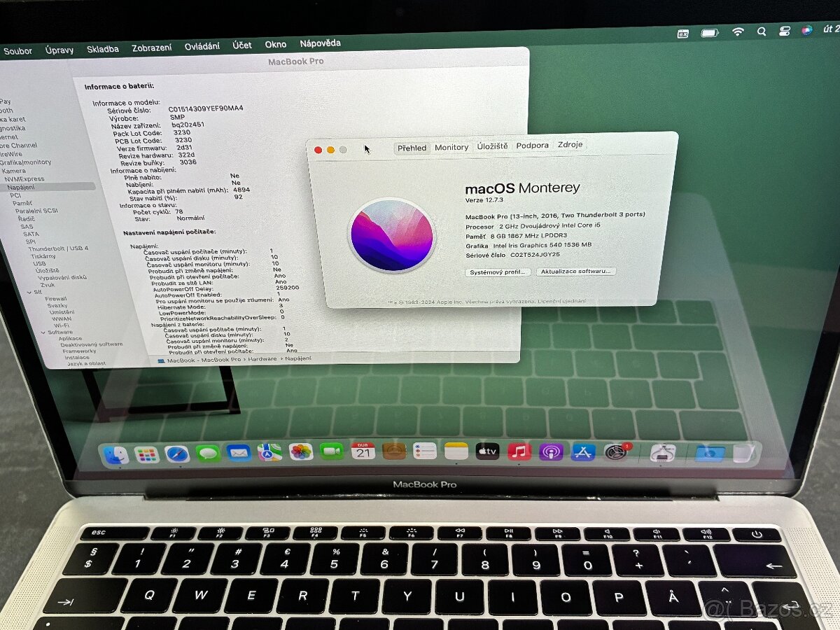 MacBook Pro 13'' 2016 / i5 / 8GB / 256GB SSD - DPH - 8