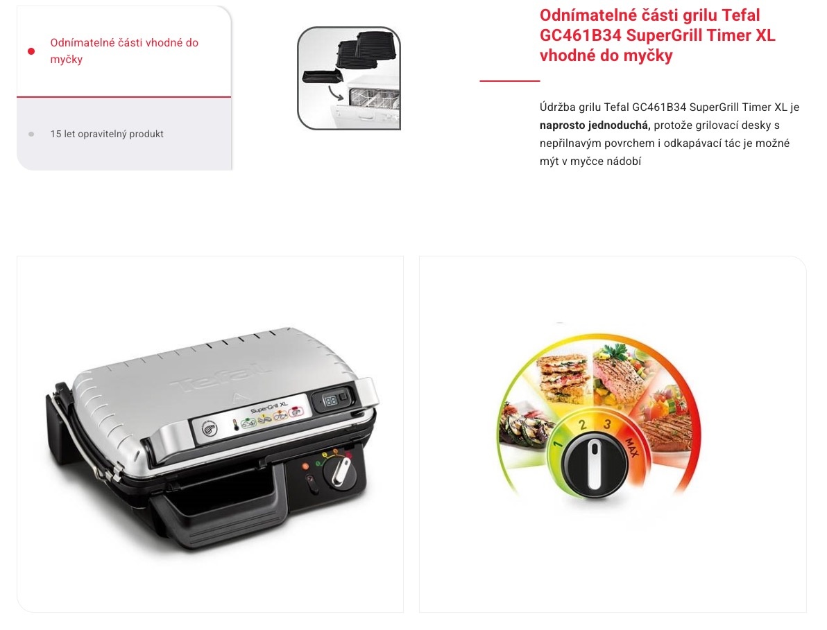 Tefal GC461B34 SuperGrill Timer XL - 8
