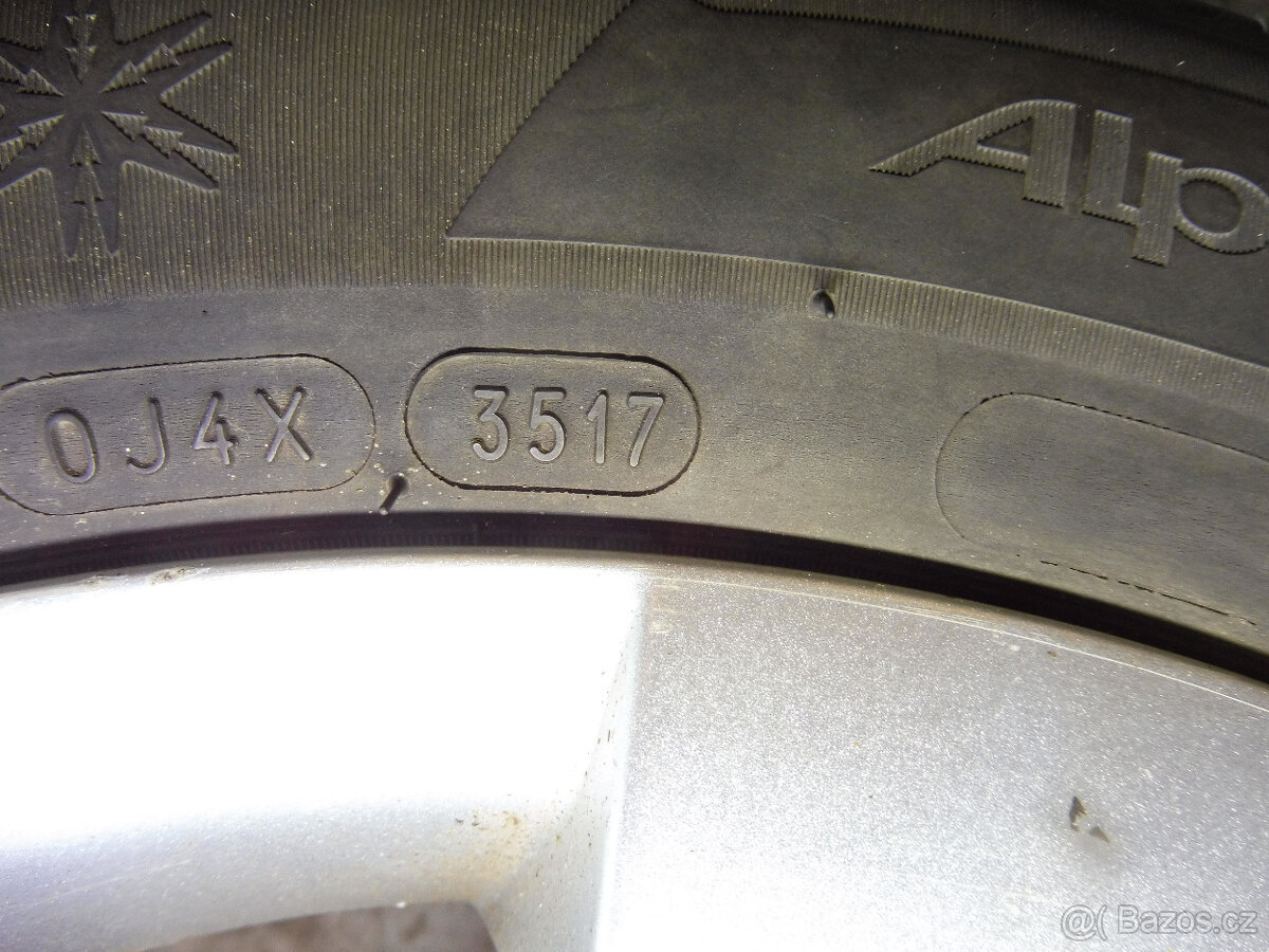 Prodám orig.16" litá kola+zimní pneu. PEUGEOT 307 rv: 2005 - 8