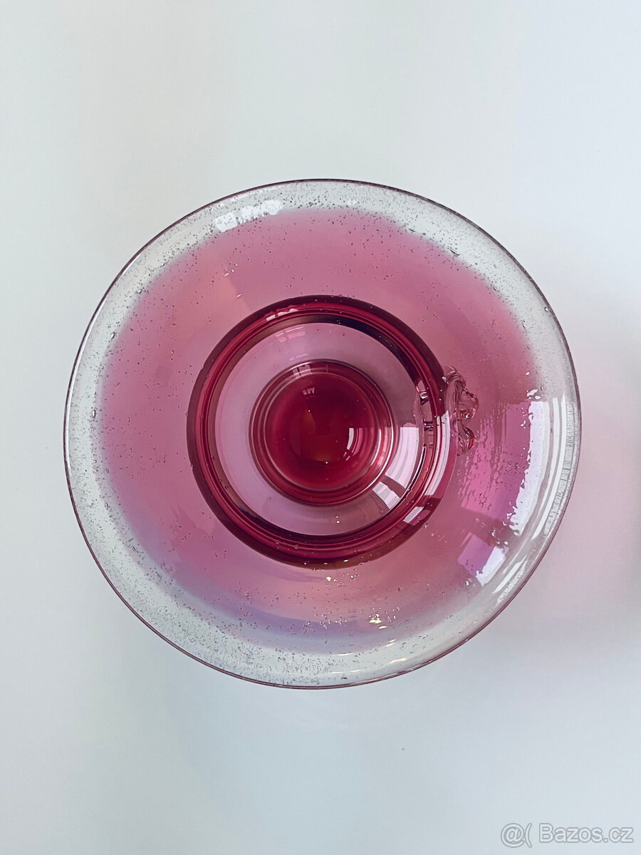 Miska 13 cm, hutní sklo, J. Taraba Lednické Rovne - 8