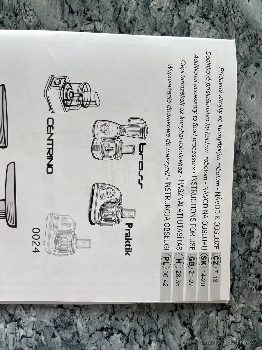 Přísl. k robotům - mlýnek na mák ETA 0029 95000 - 8