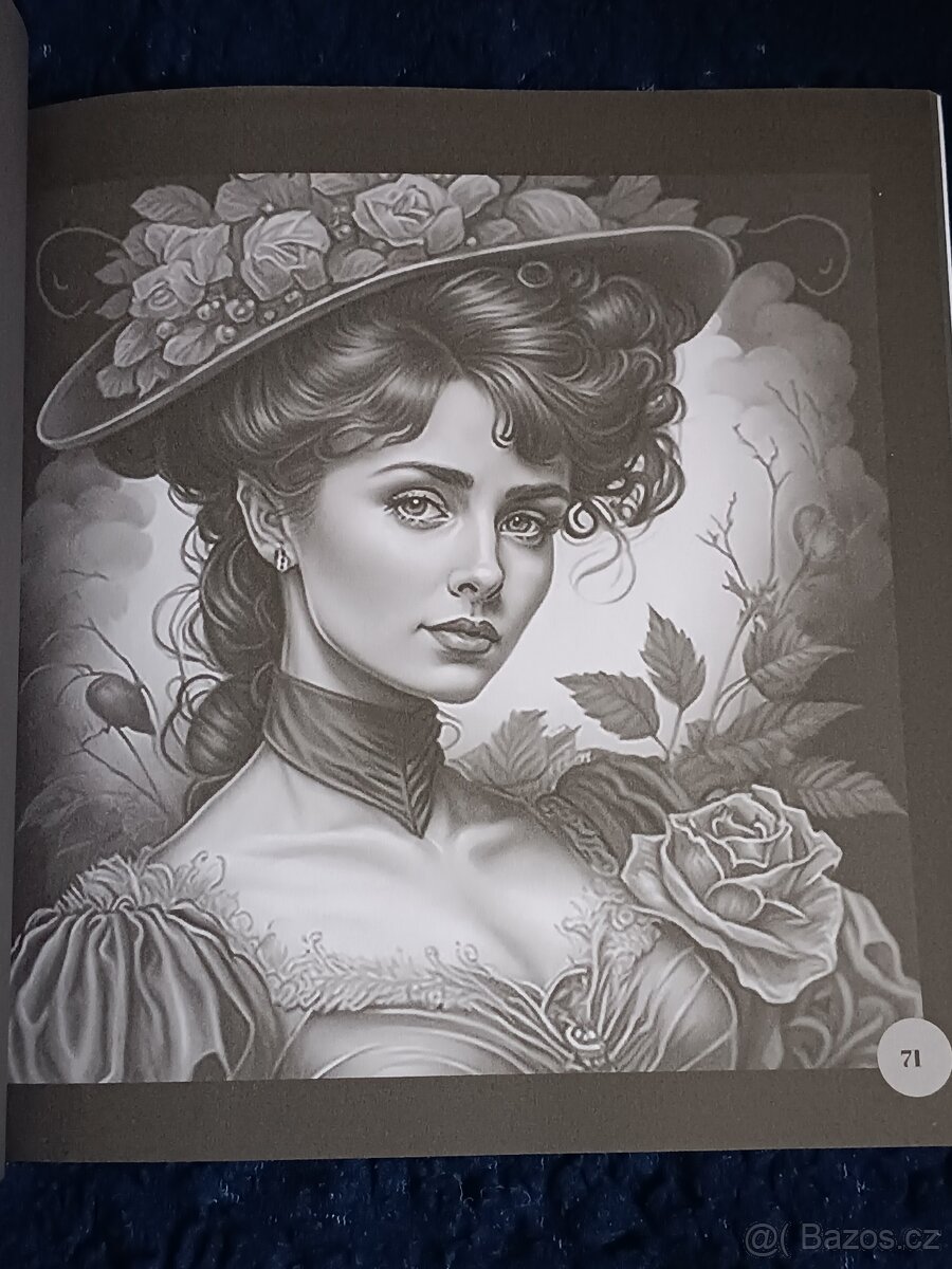 Omalovánky pro dospělé Victorian Ladies-grayscale - 8