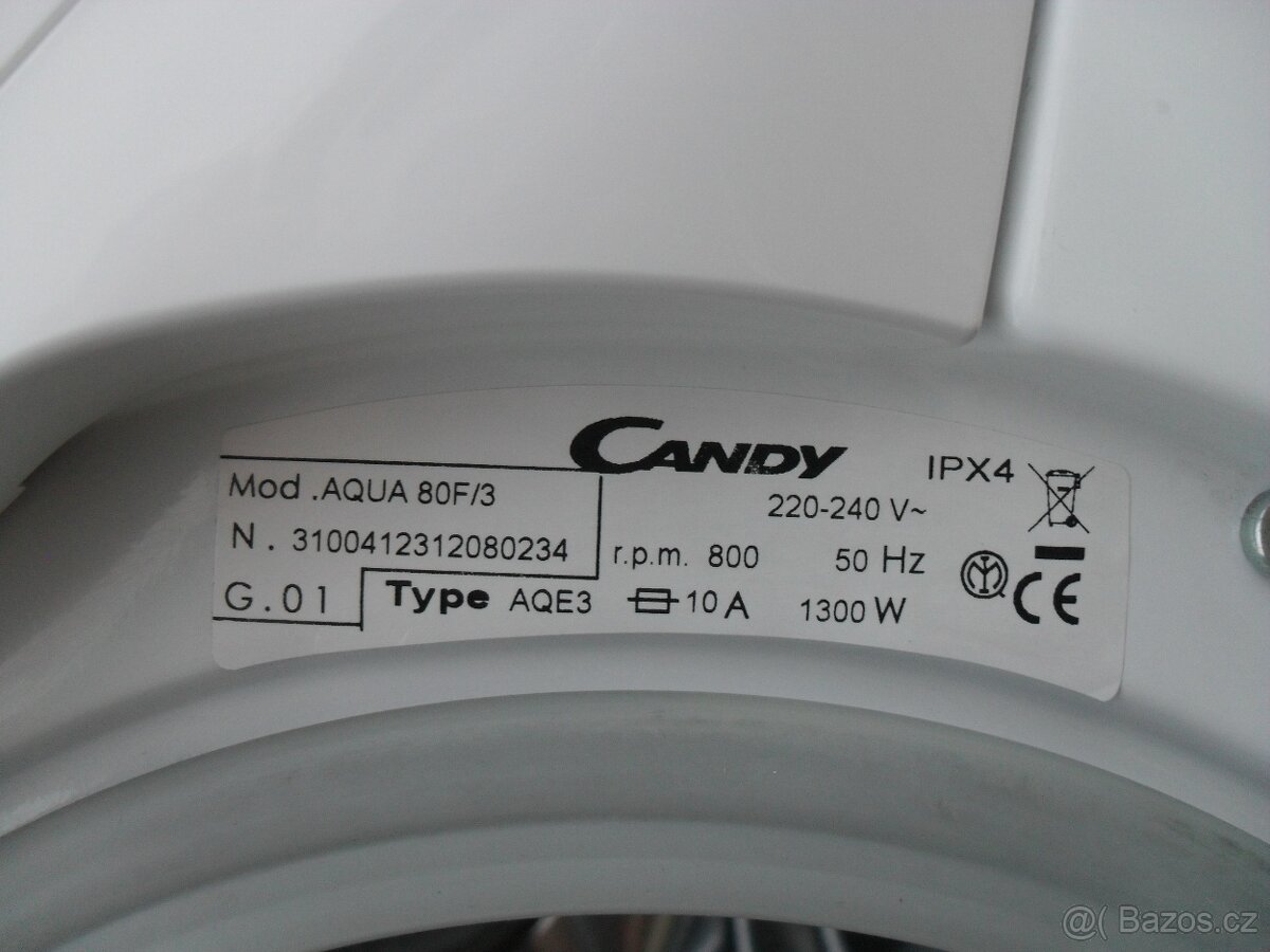 MALÁ/MINI PRAČKA CANDY 3,5KG, LCD, NEREZ BUBEN, FUZZY LOGIC - 8