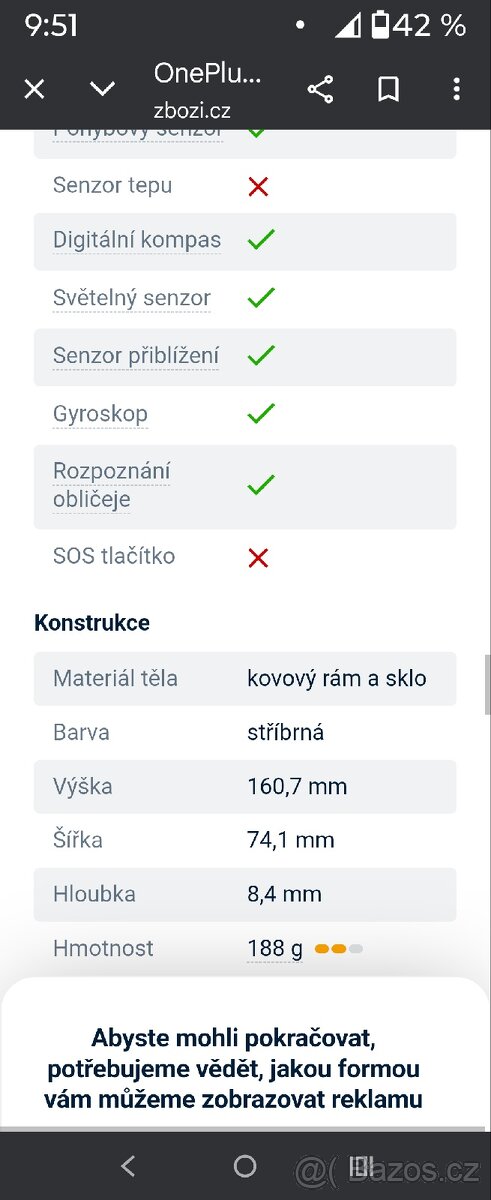 Smartphone Oneplus 8T - 8