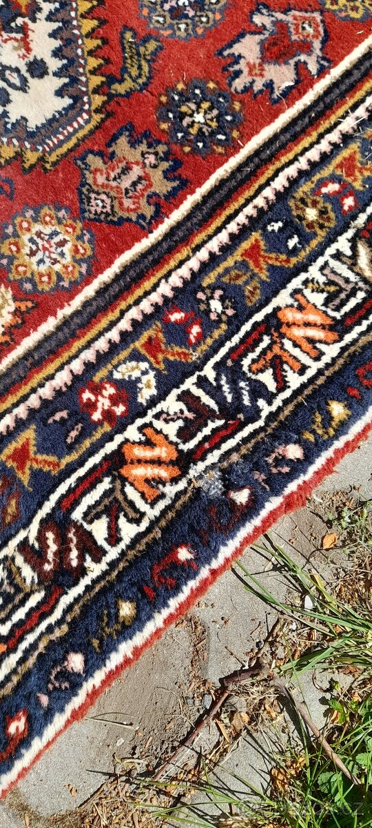 Starý vlněný koberec 190 cm x 130 cm - 8