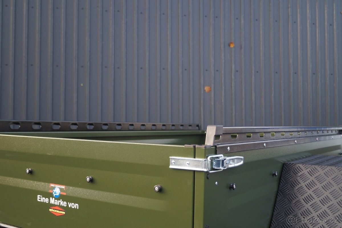 Kvalitní OFFROAD Přívěsný Vozík Valník 1t Zelený Böckmann - 8
