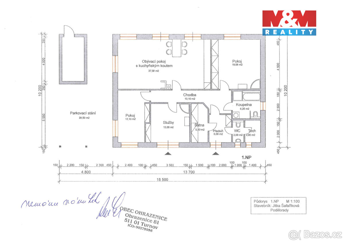 Prodej pozemku k bydlení, 1246 m², Ohrazenice, ul. Nádražní - 8