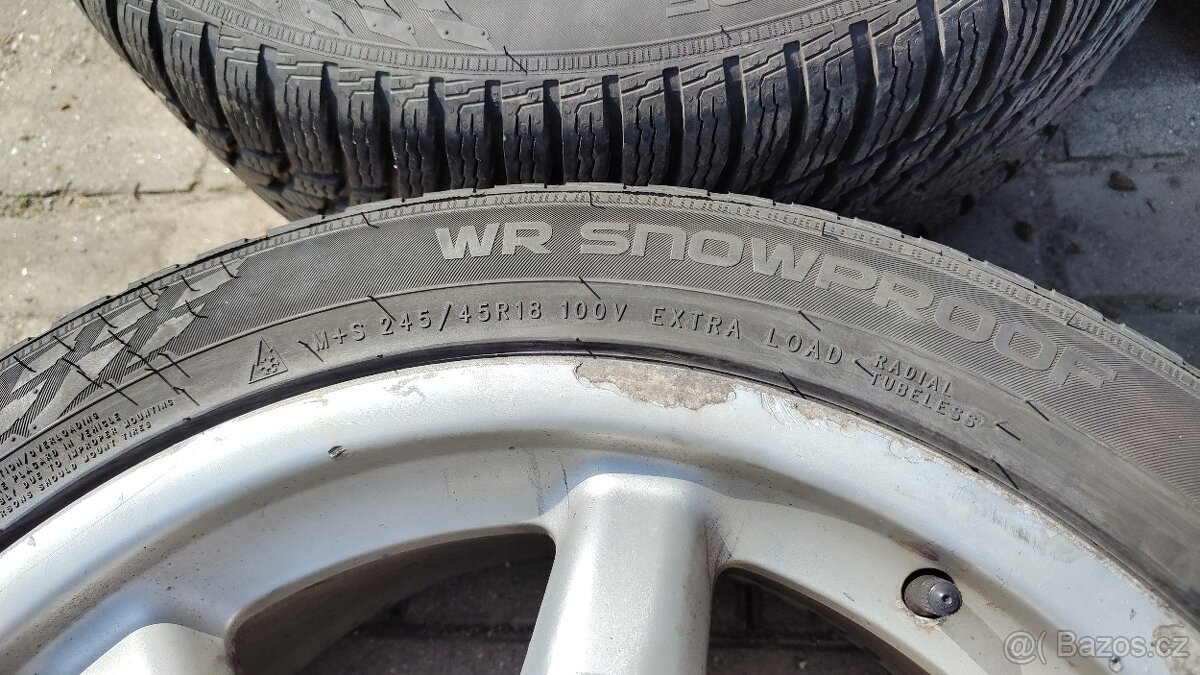Zimní origo Audi 18" 5x112 pneu Nokian 2x 7mm - 8