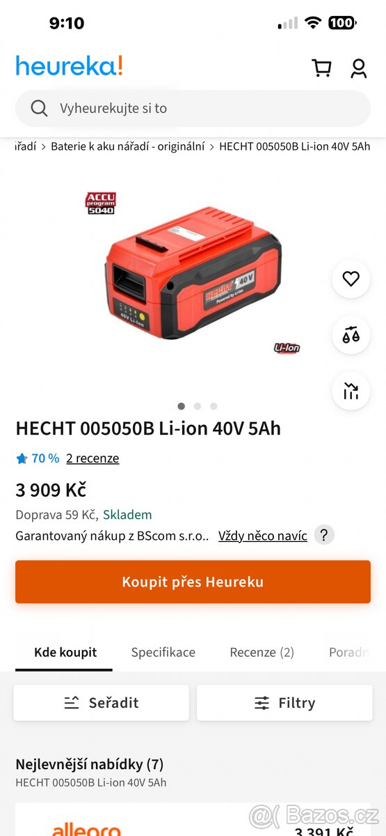 Sekačka na trávu zánovní AKU plus baterie - 8