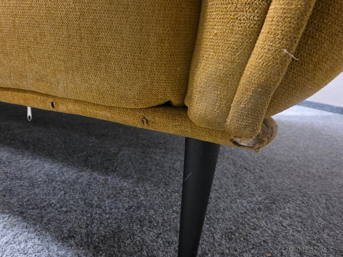 Značkový hořčicový gauč Henders + Hazel - 8