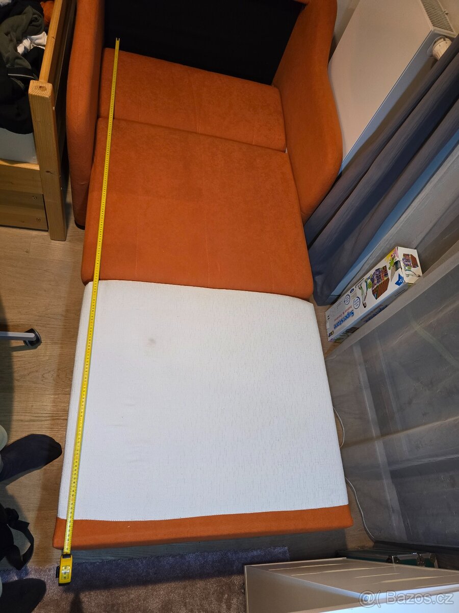 Rozkládací křeslo oranžové - 8