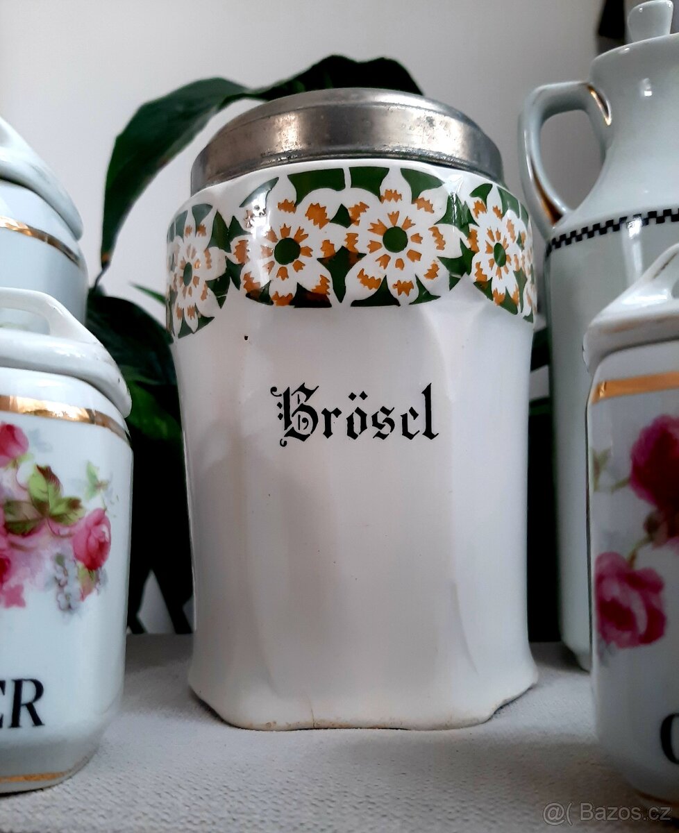 Retro keramické dózy, značené.. - 8