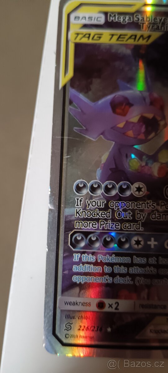 Prodám Mega Sableye & Tyranitar GX - 8