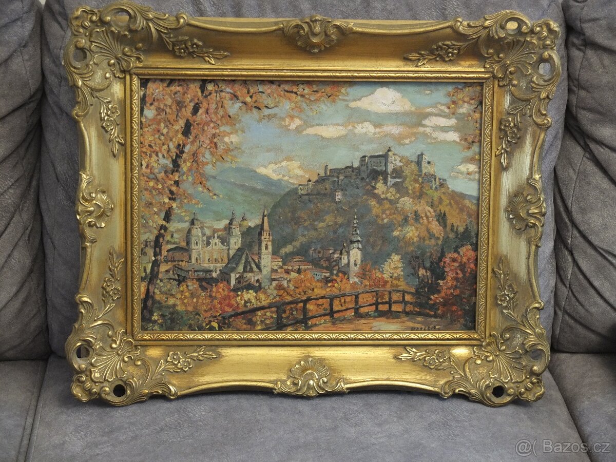 Obrazy-olejomalba,tisk zlacený rám atd. - 8