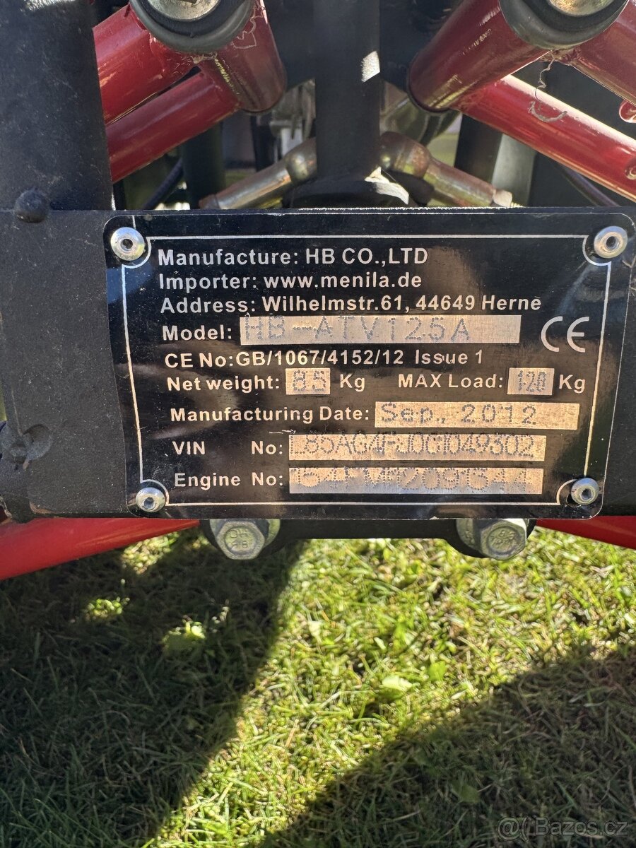 Dětská benzínová čtyřkolka 125 ccm – HB-ATV125A - 8