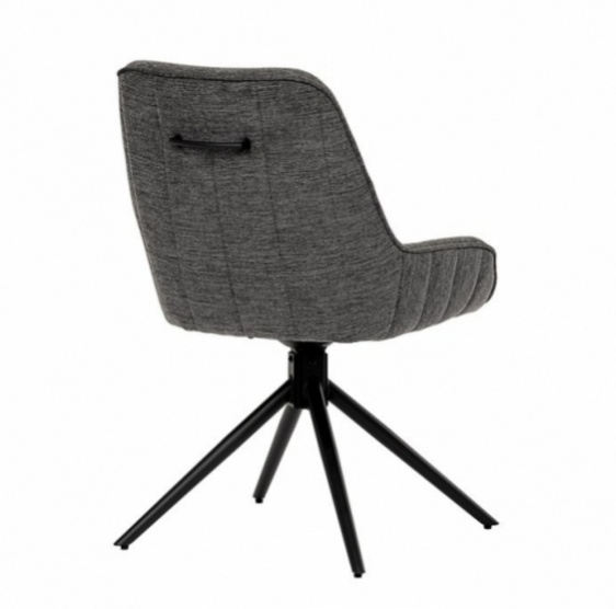 Židle jídelní, šedá s otočnou funkcí - 8