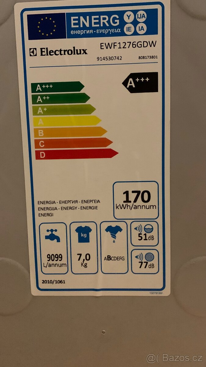 Pračka ELEKTROLUX EWF1276GDW A+++ - 8