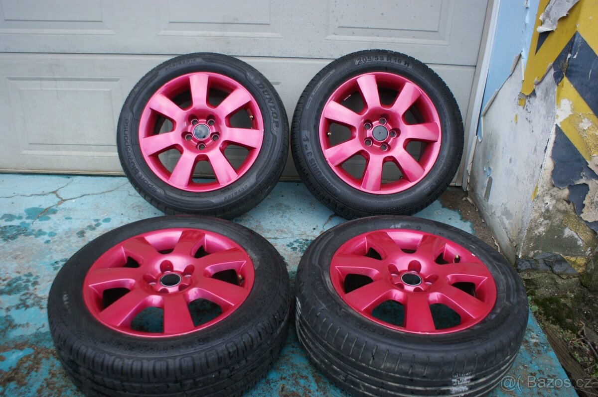 original alu kola VW 5x100 take Seat Skoda Audi pro kočičku - 8